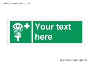 Custom Eye Wash Station Sign